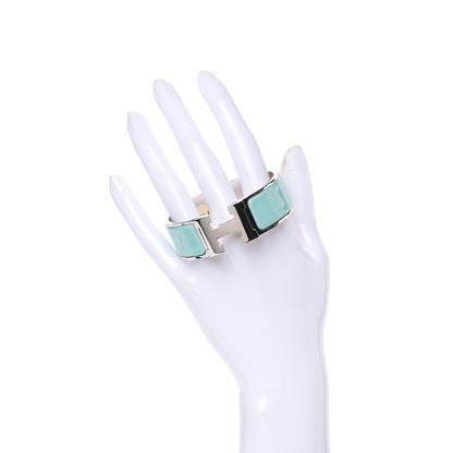 Hermes Enamel Wide Clic Clac H Bracelet PM Lagon 2 of 6