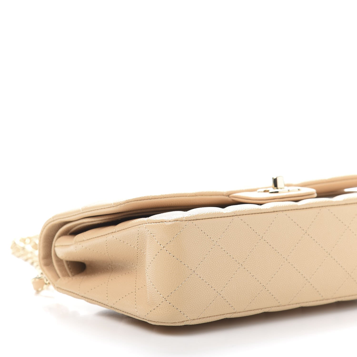 Chanel Caviar Quilted Medium Double Flap Beige Clair 8 of 13