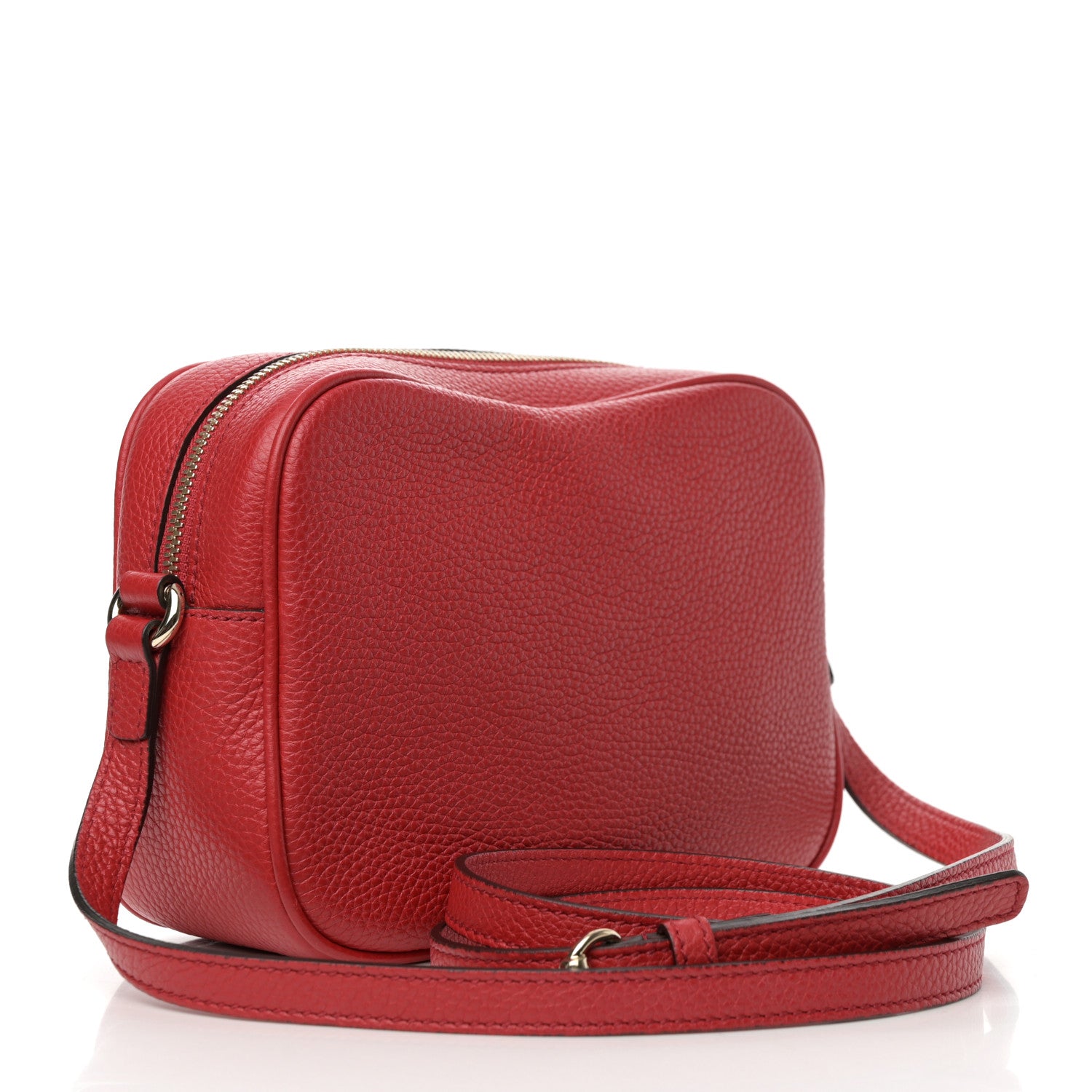 Gucci Pebbled Calfskin Small Soho Disco Bag Tabasco Red 3 of 11