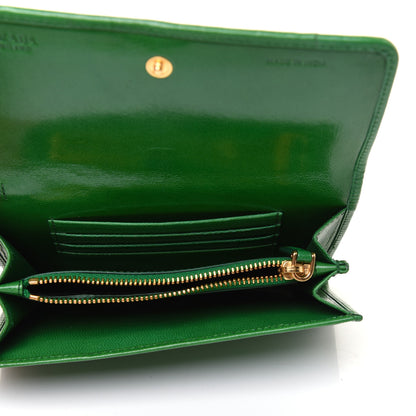 Prada Goatskin Woven Wristlet Wallet Verde 5 of 12