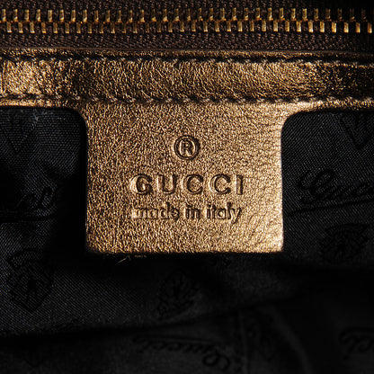 Gucci Metallic Leather Large Hysteria Tote Bronze 6 of 14
