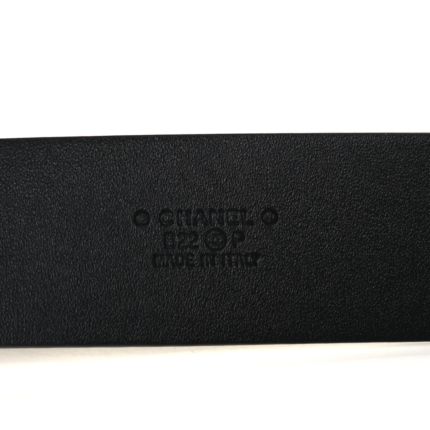 Calfskin Lambskin CC Chain Belt 95 Black Gold