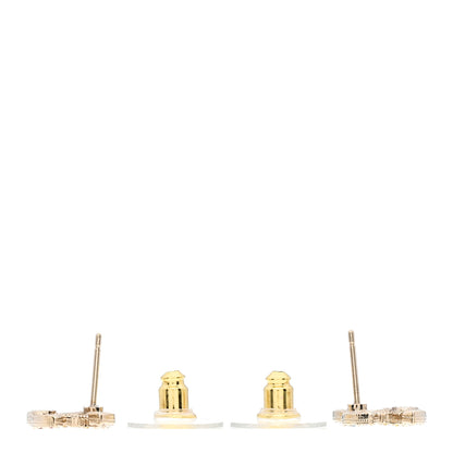 Chanel Crystal CC Earrings Gold Multicolor 3 of 4