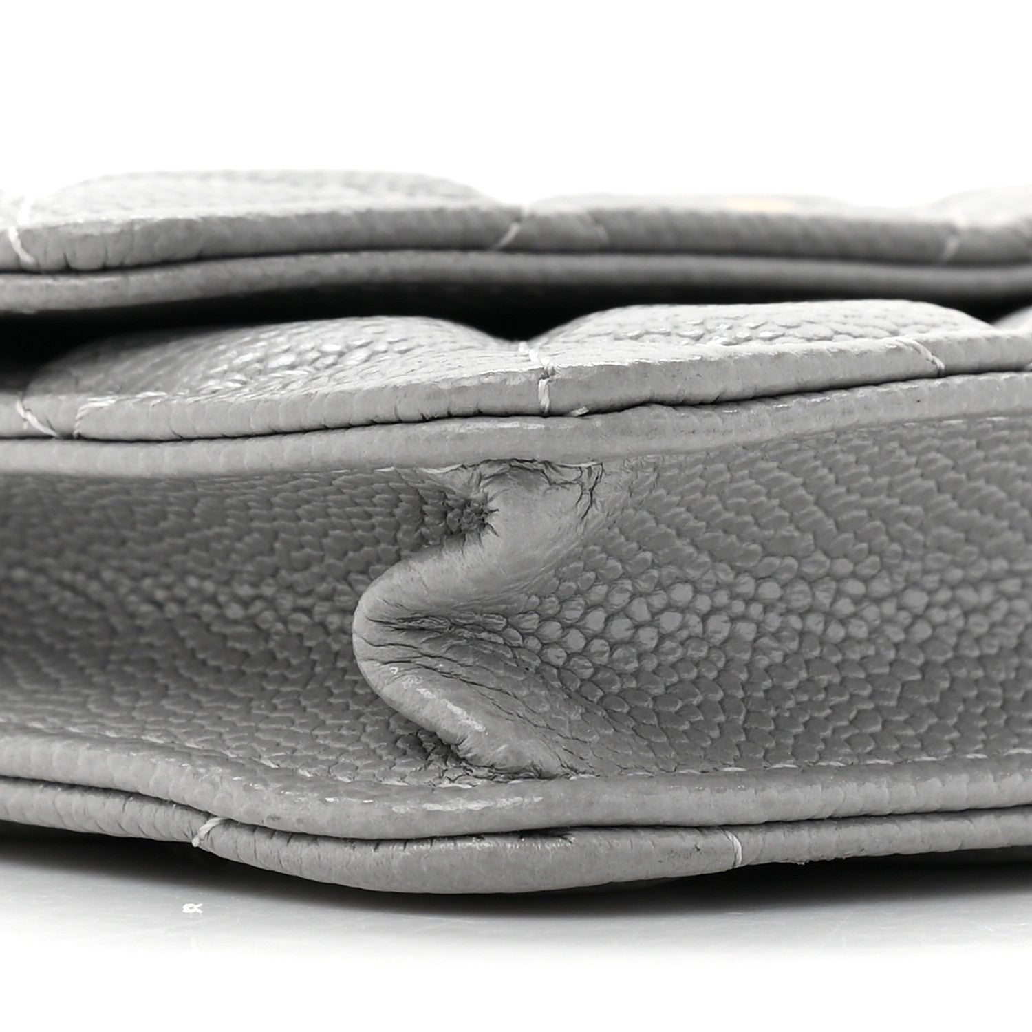 Chanel Caviar Quilted Miss Coco Clutch With Chain Grey 9 of 9