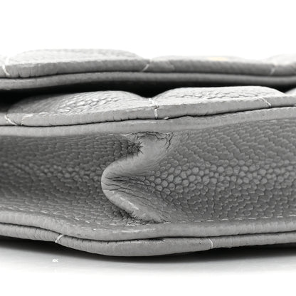 Chanel Caviar Quilted Miss Coco Clutch With Chain Grey 9 of 9