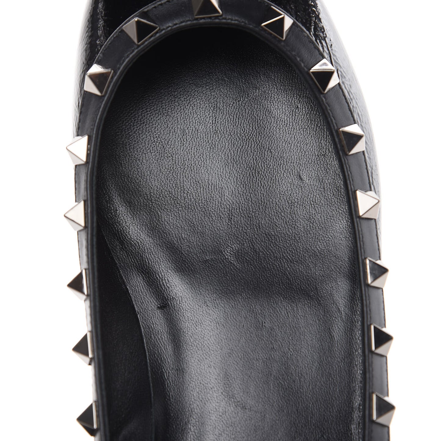 Patent Rockstud Ballerina Flats 40 Black