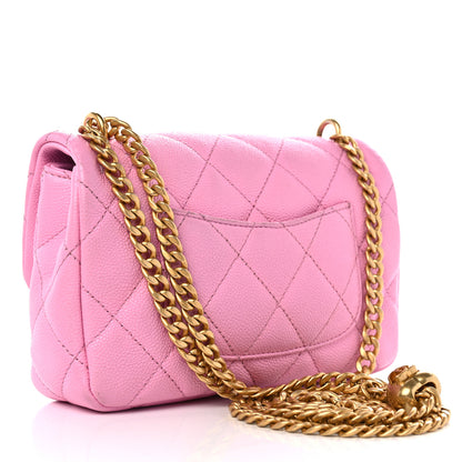 Chanel Caviar Quilted Mini Rectangular Sweetheart Flap Lilac 3 of 11