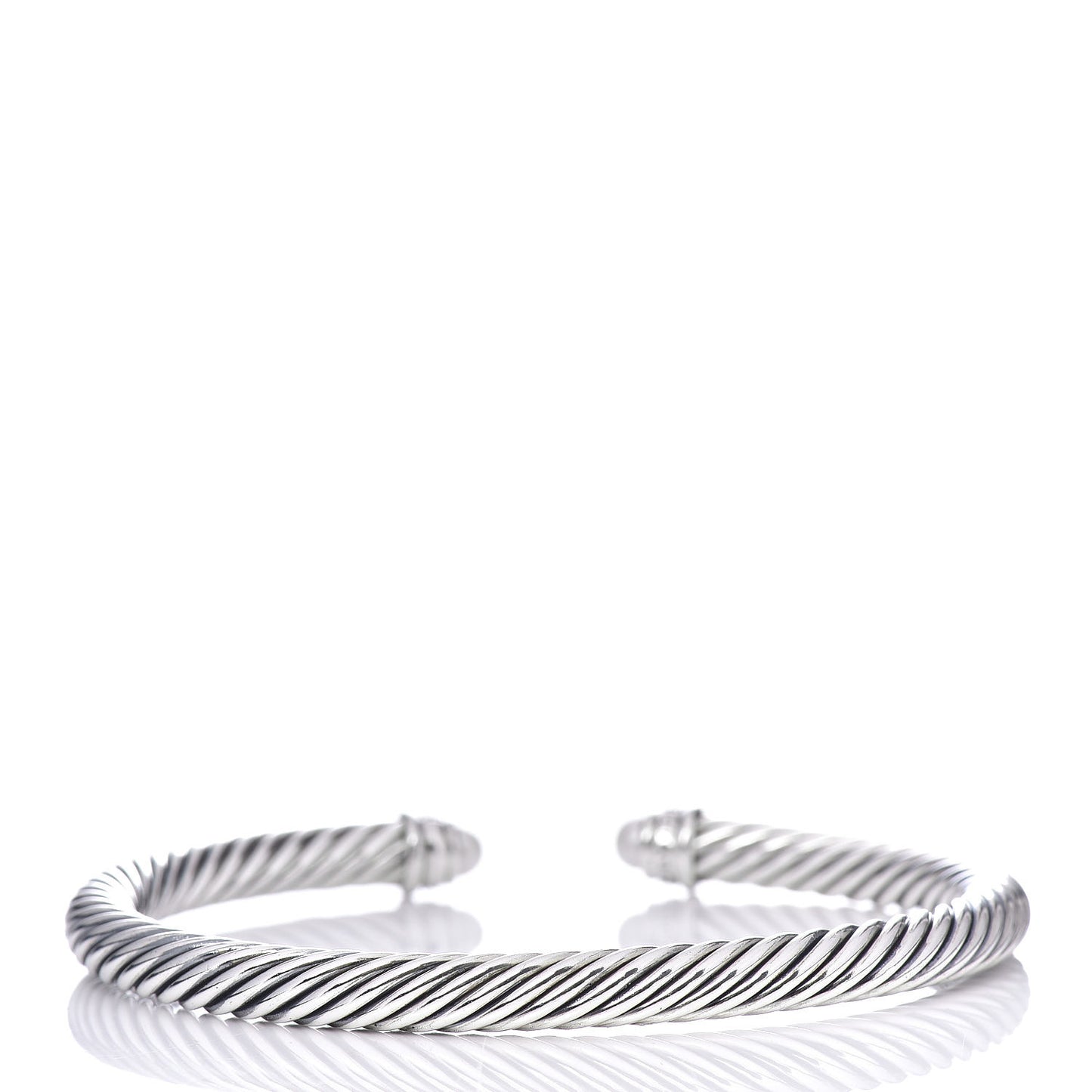 Sterling Silver Diamond Pearl 5mm Cable Classics Bracelet