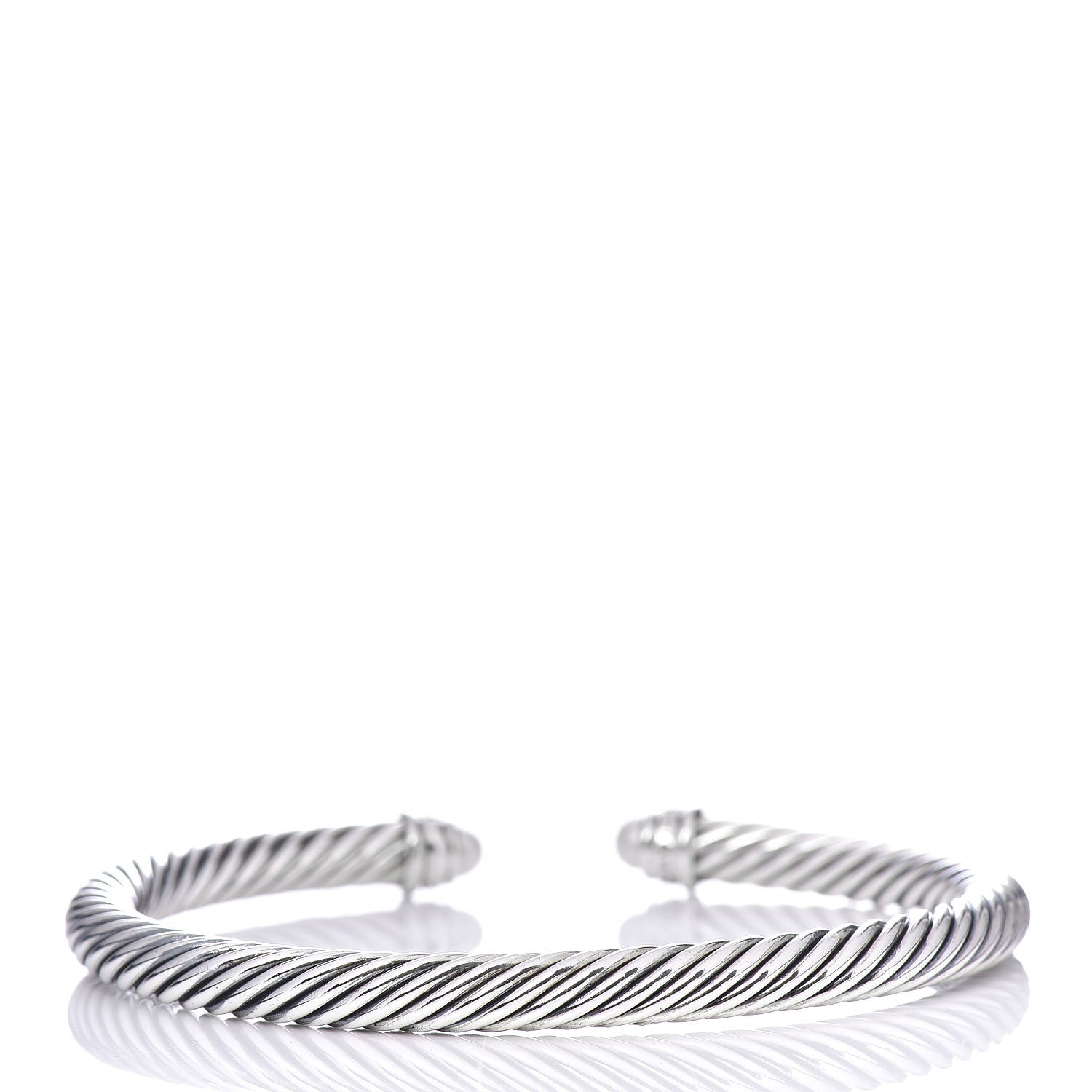 David Yurman Sterling Silver Diamond Pearl 5mm Cable Classics Bracelet 3 of 4