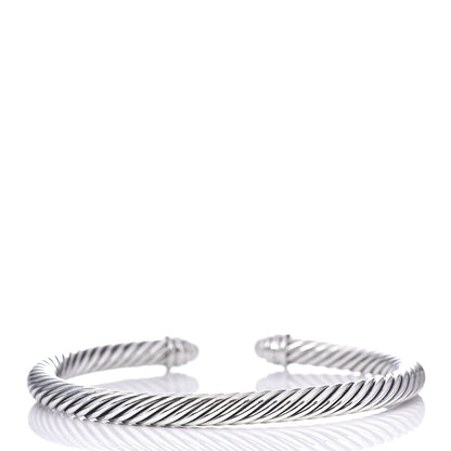 David Yurman Sterling Silver Diamond Pearl 5mm Cable Classics Bracelet 3 of 4