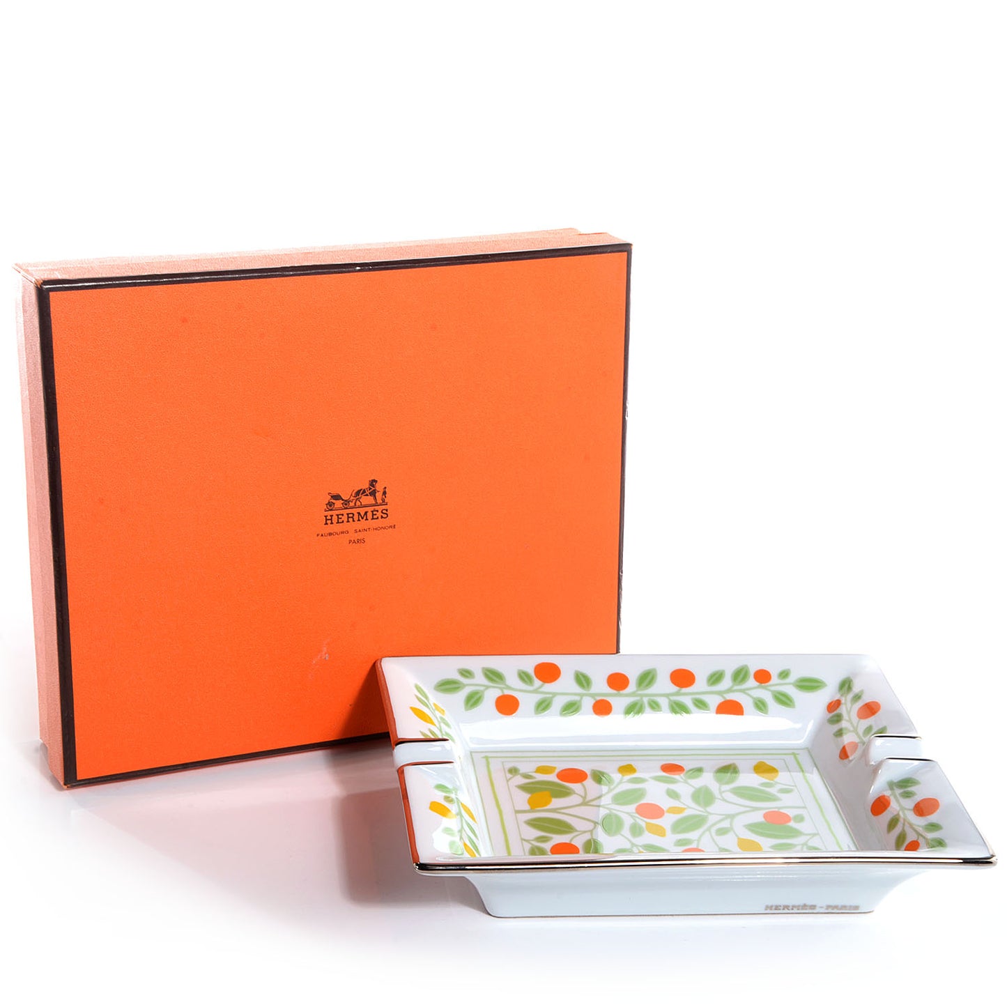 Printed Porcelain Fruit Tree Ashtray