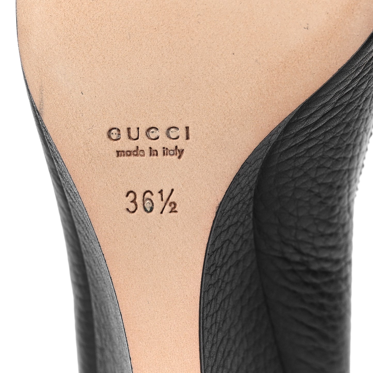 Calfskin GG Wedges 36.5 Black