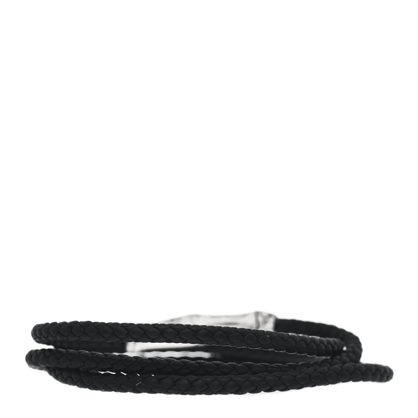 Sterling Silver Calfskin Bamboo Triple Wrap Bracelet