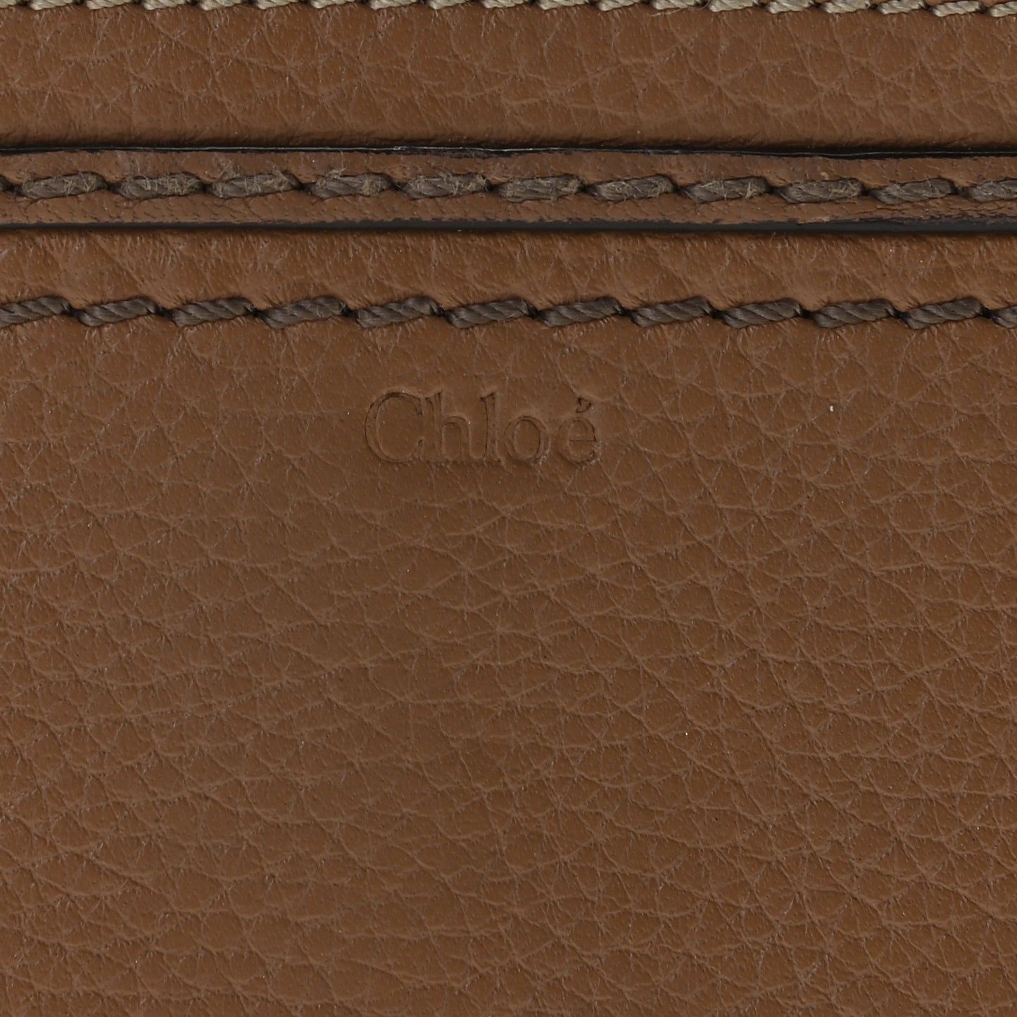 Grained Calfskin Marcie Long Zip Around Wallet Nut