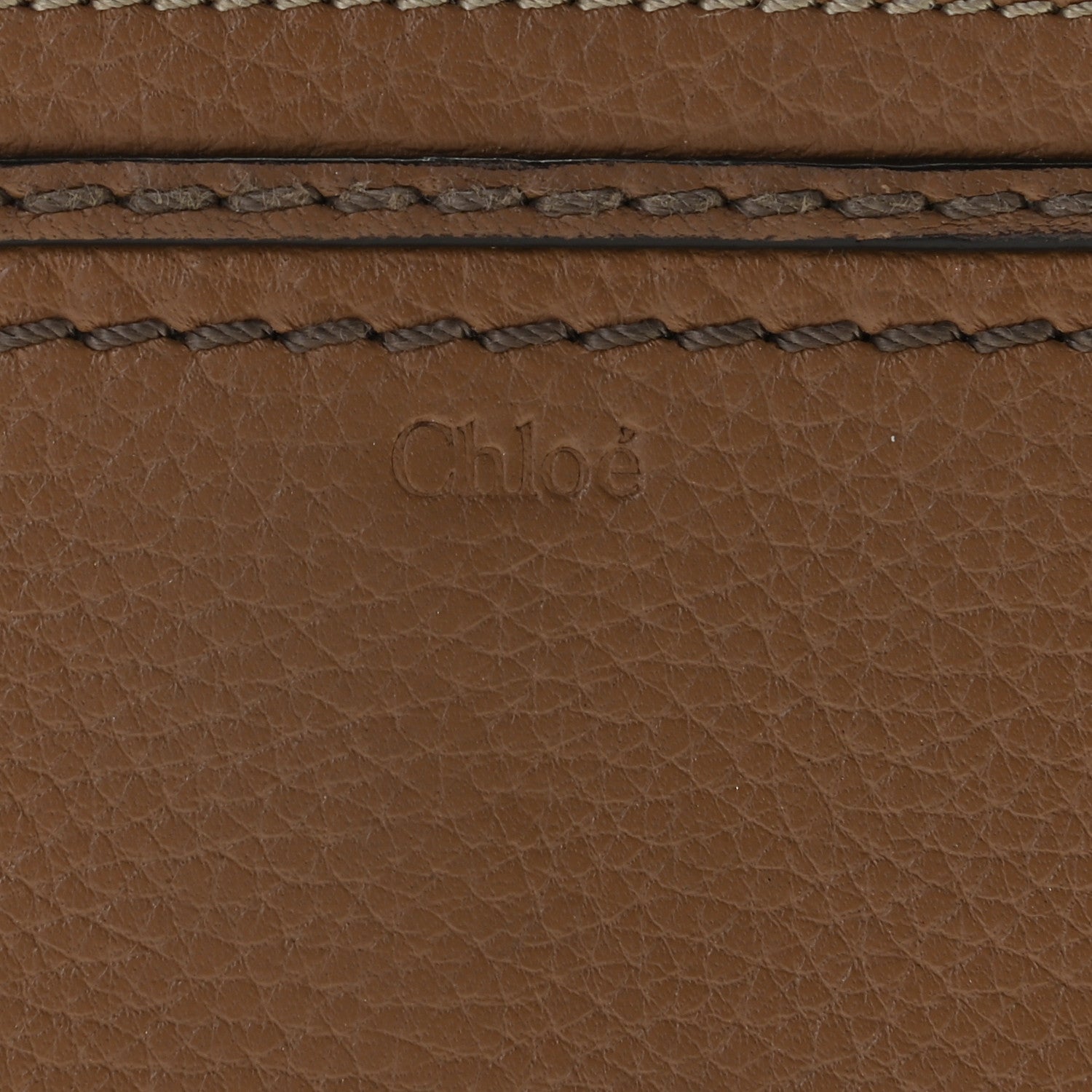Chloe Grained Calfskin Marcie Long Zip Around Wallet Nut 13 of 13