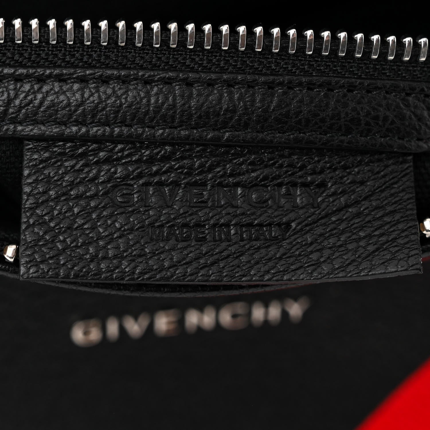 Givenchy Sugar Goatskin Striped Small Pandora Red Black 6 of 10