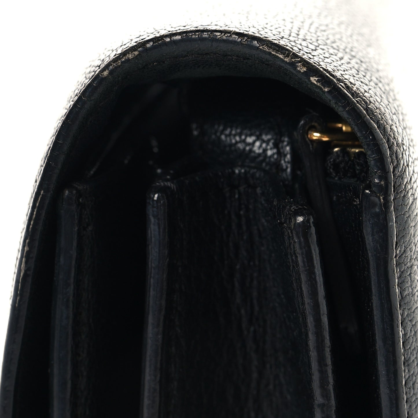 Goatskin Medium Classic Box Flap Bag Black