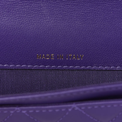 Chanel Lambskin Quilted Boy Card Holder Wallet Purple 7 of 9