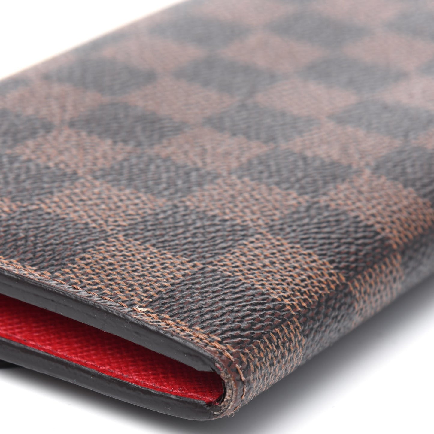 Damier Ebene Emilie Wallet Red