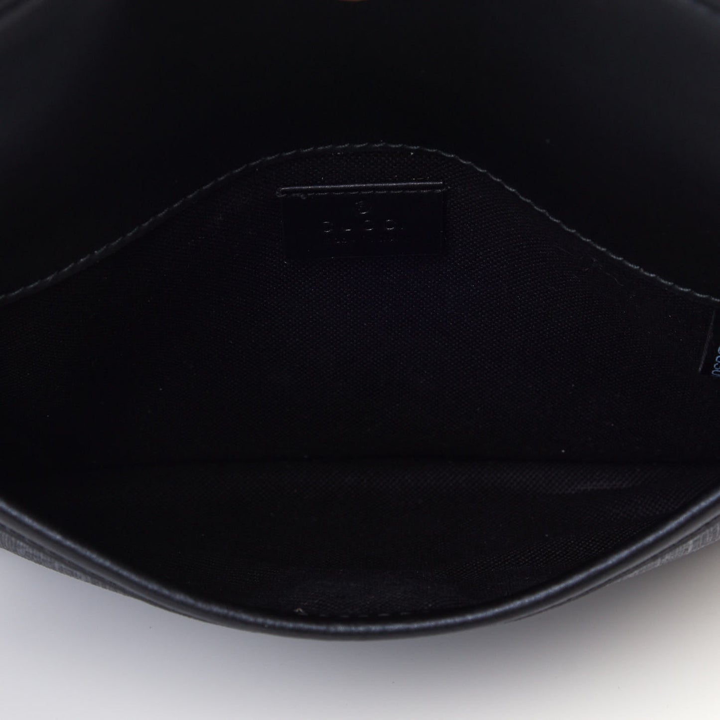 GG Supreme Monogram Web Slim Belt Bag Black Grey