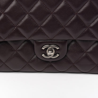 Chanel Lambskin Quilted Clutch With Chain Flap Burgundy 9 of 9