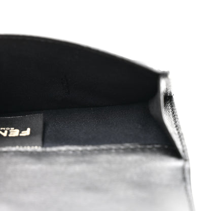Fendi Nappa Matisse FF Diagonal Embossed Micro Tri-Fold Wallet Black 6 of 9