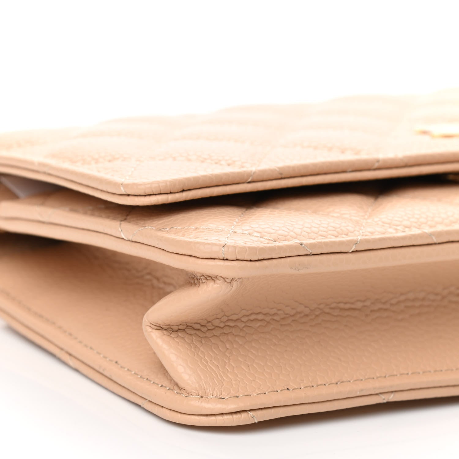 Chanel Caviar Quilted Wallet On Chain WOC Beige 10 of 11