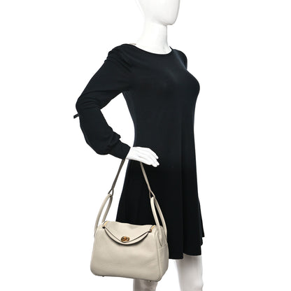 Hermes Taurillon Clemence Lindy 26 Beton 2 of 13