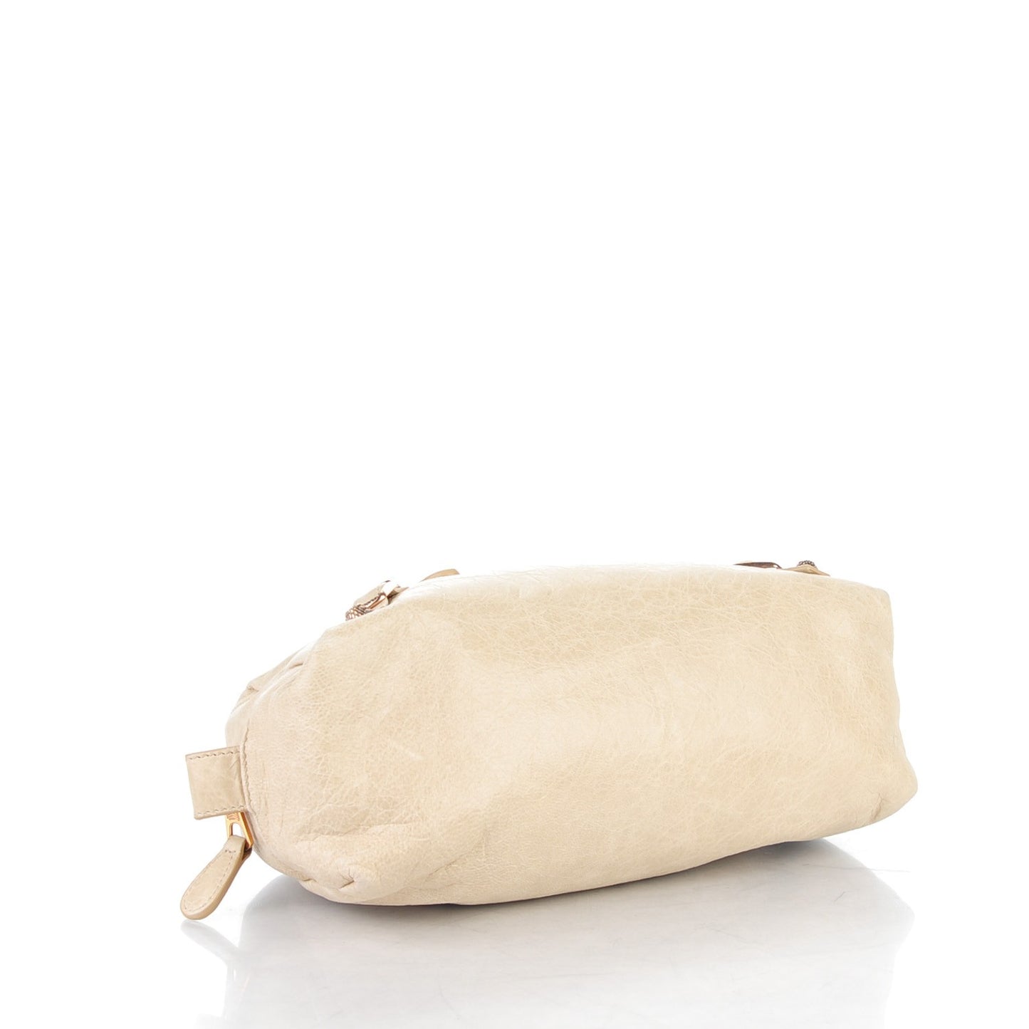 Agneau Giant 12 Rose Gold Hardware Pencil Case Sahara