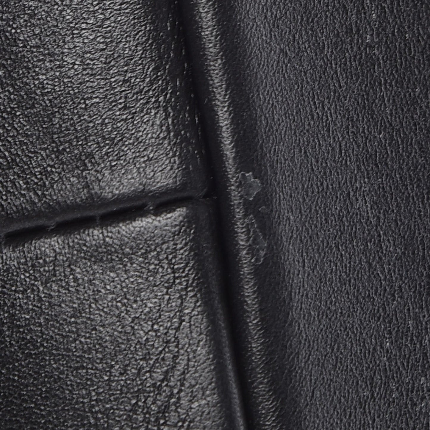 Calfskin Groumette Small Demilune Double Handle Satchel Black