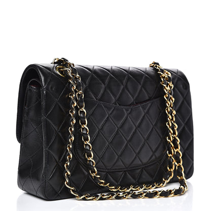 Chanel Lambskin Quilted Medium Double Flap Black 2 of 18