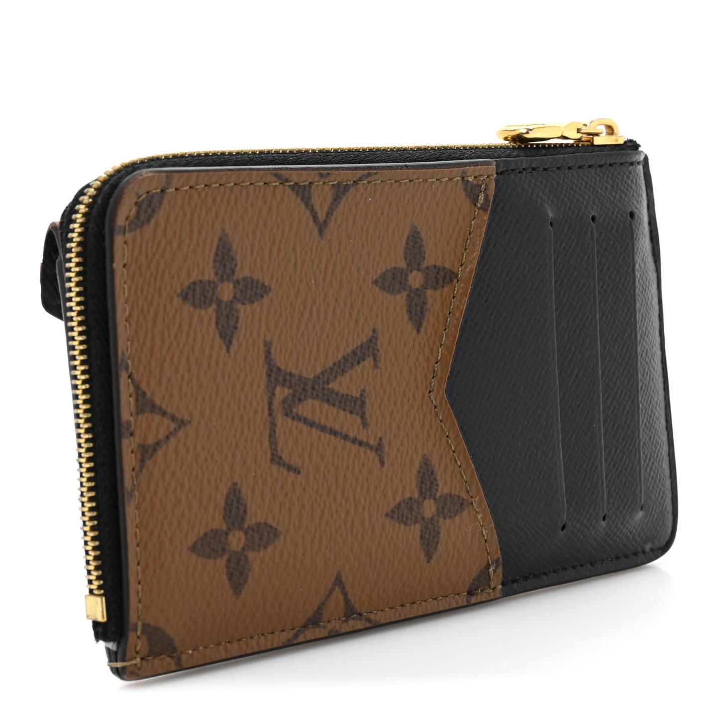 Reverse Monogram Recto Verso Card Holder Brown