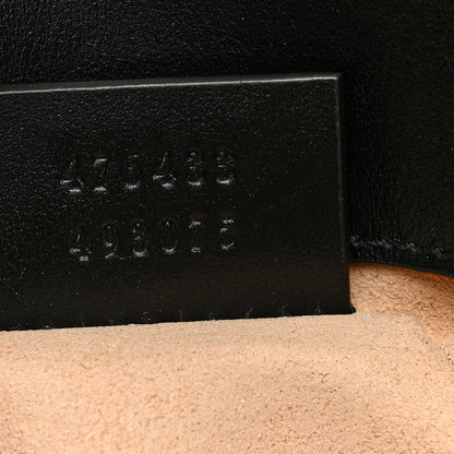 Gucci Calfskin Matelasse Super Mini GG Marmont Shoulder Bag Black 7 of 9