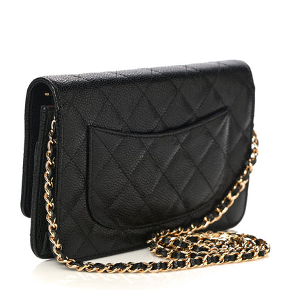Chanel Caviar Quilted Wallet On Chain WOC Black 3 of 14