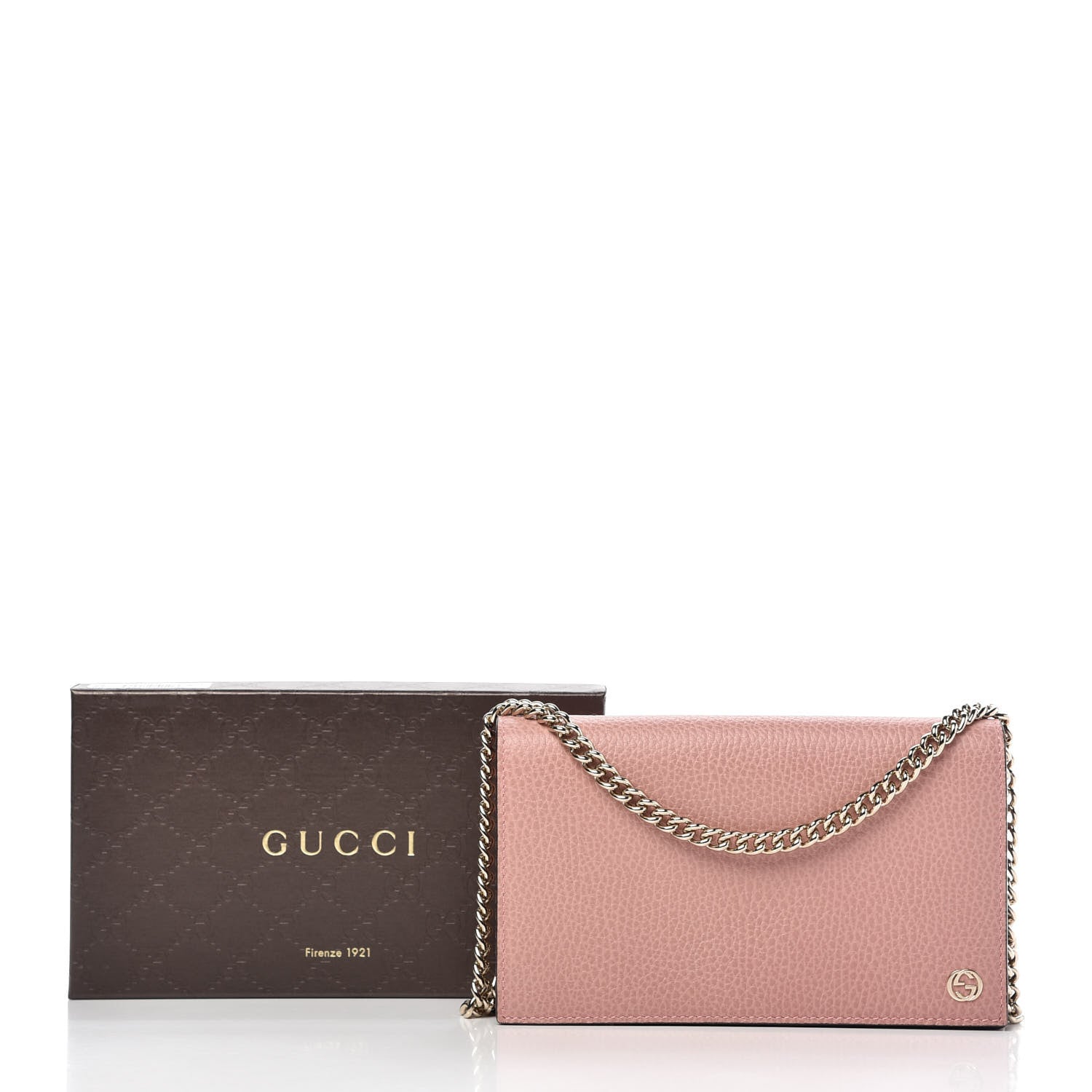 Gucci Dollar Calfskin Medium Betty Chain Wallet Soft Pink 10 of 10