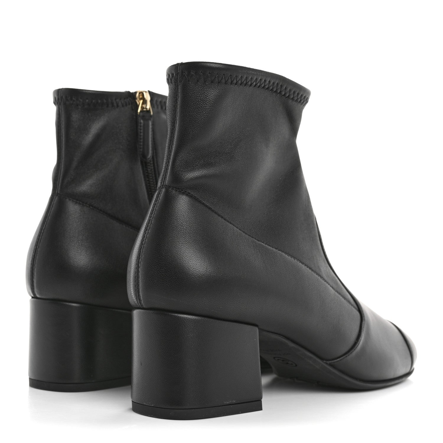 Chanel Stretch Lambskin Cap Toe CC Short Boots 39 Black 5 of 9