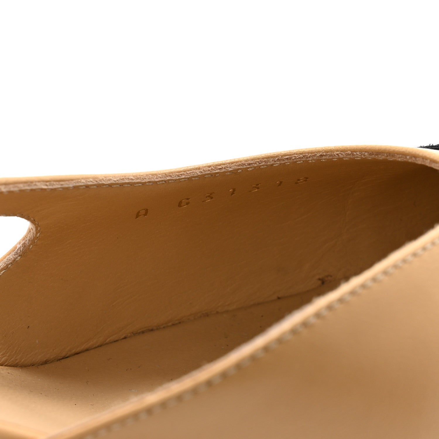 Chanel Goatskin Grosgrain Cap Toe CC Slingback Pumps 40.5 Beige Black 8 of 13