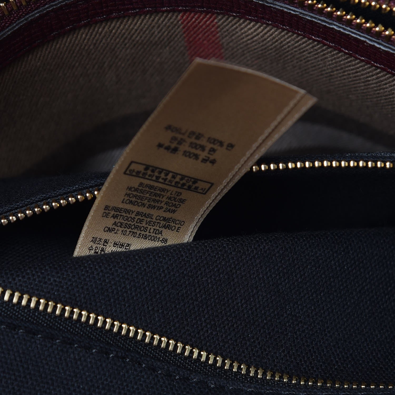 Burberry Derby Calfskin House Check Medium Camberley Burgundy 9 of 11