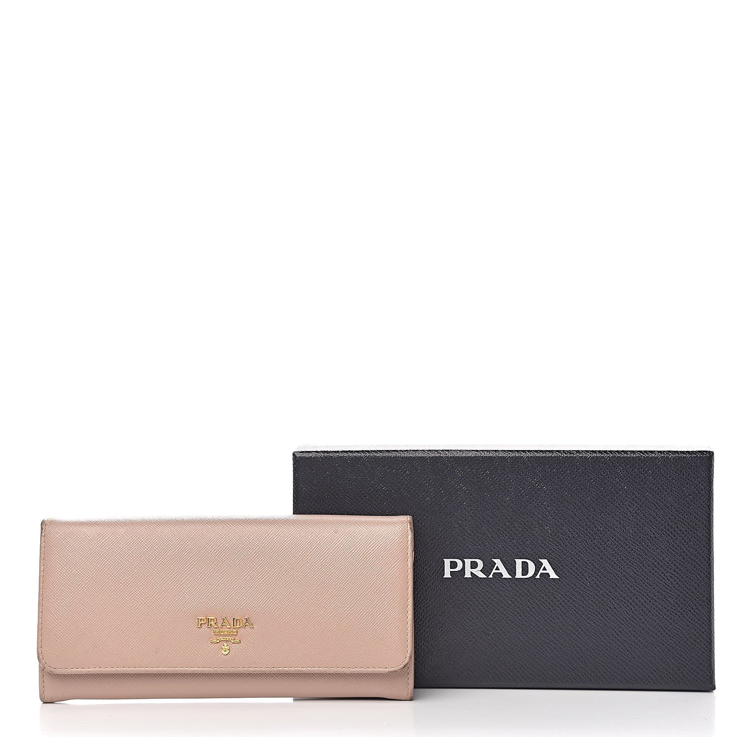 Prada Saffiano Metal Continental Flap Wallet Cammeo 14 of 14