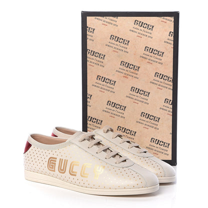 Gucci X SEGA Calfskin GUCCY Stars Womens Falacer Sneakers 42 White 12 of 12
