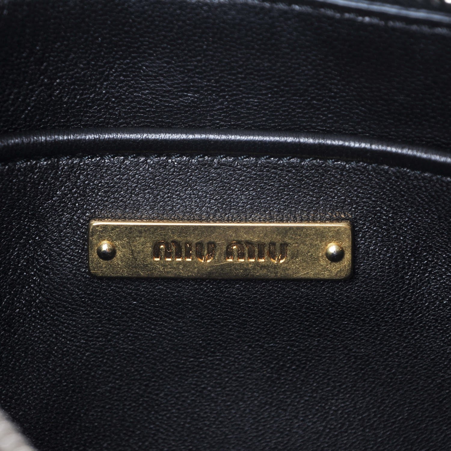 Miu Miu Nappa Matelasse Lux Wristlet Black 6 of 6