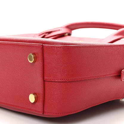 Saint Laurent Grain de Poudre Small Museum Briefcase Red 10 of 10