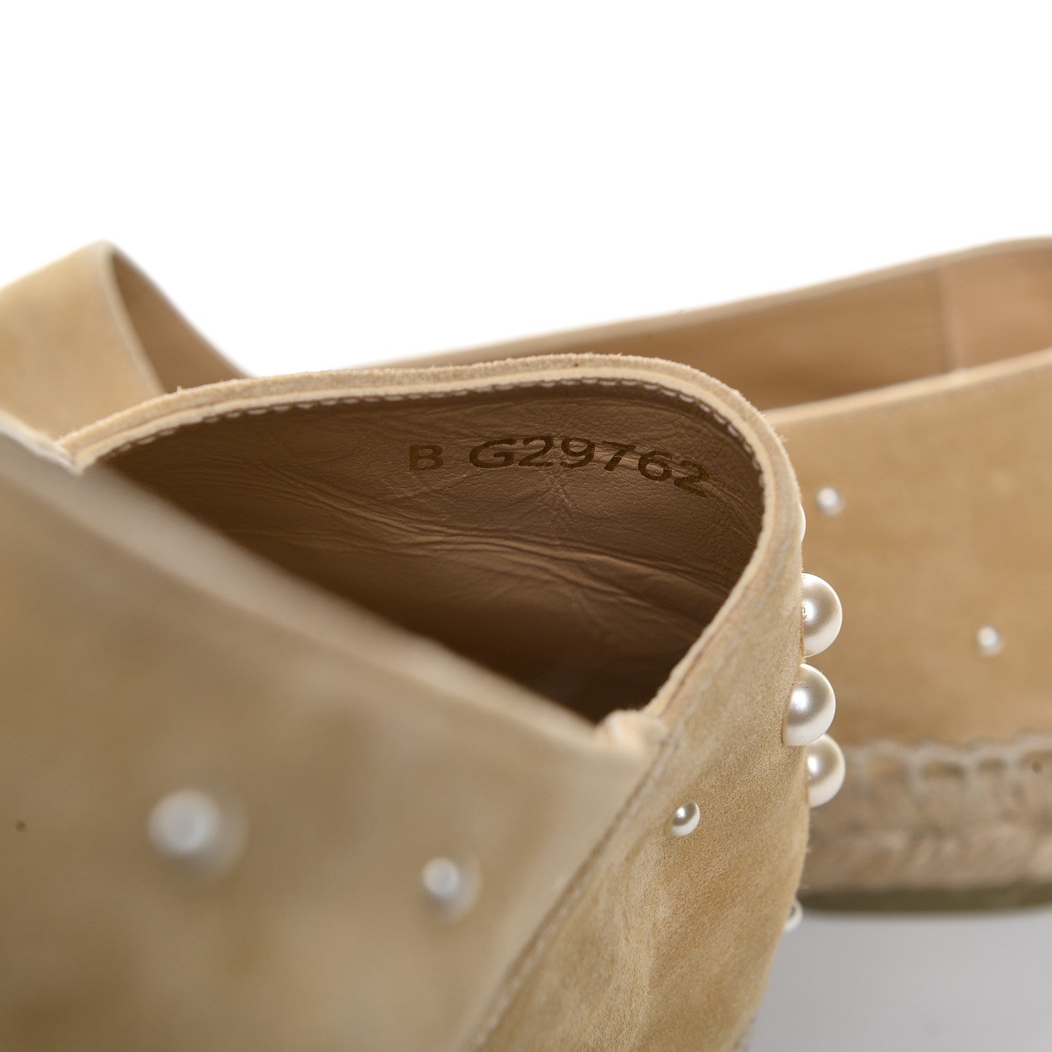 Chanel Suede Pearl CC Espadrilles 40 Beige Black 9 of 10