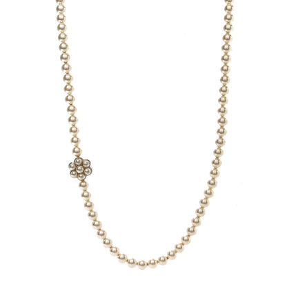 Chanel Pearl CC Camellia Long Necklace Gold 1 of 5