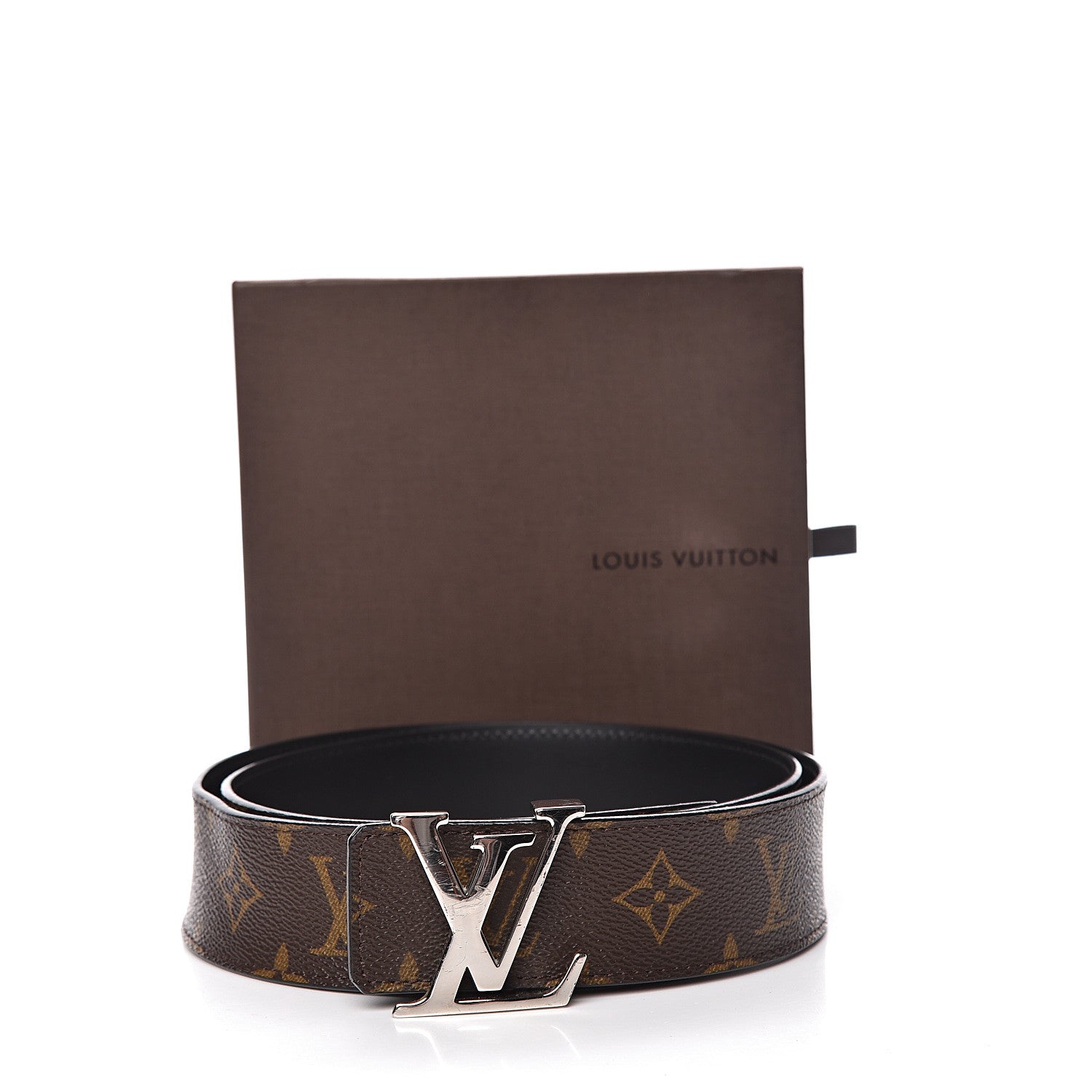 Louis Vuitton Calfskin Monogram 40mm LV Initiales Reversible Belt 90 36 Black 8 of 8