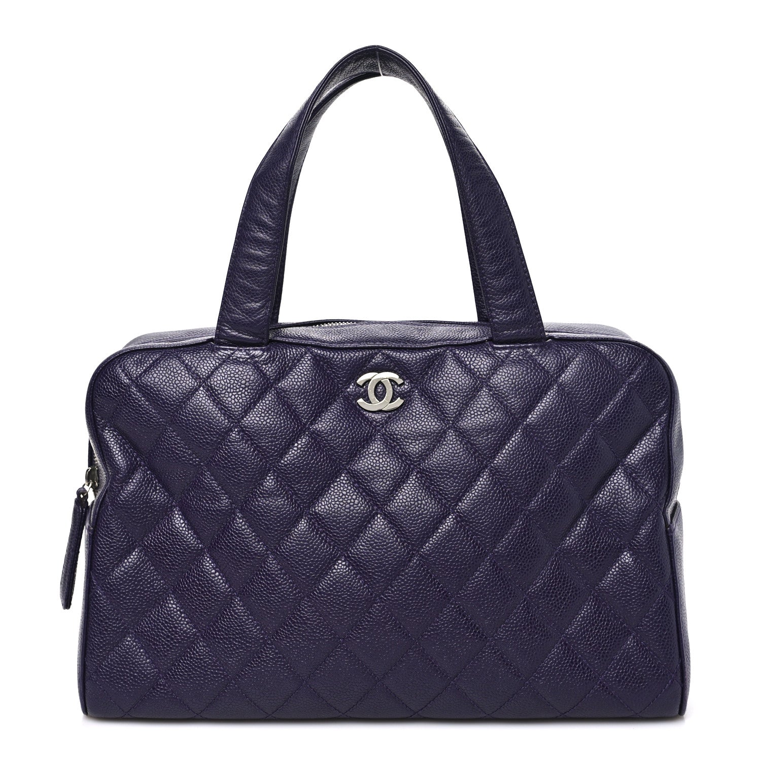 Chanel Caviar Quilted Bowler Dark Purple 1 of 11