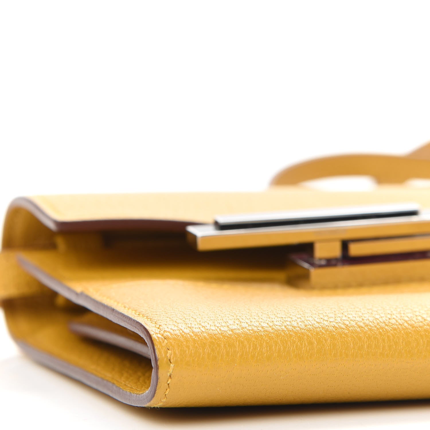Hermes Chevre Mysore Mini Cinhetic Wallet Jaune Ambre 8 of 9