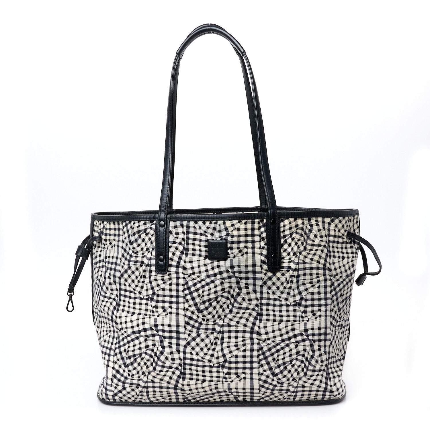 MCM Visetos Calfskin Motif Rombi Lion Printed Reversible Shopper Tote White 3 of 16