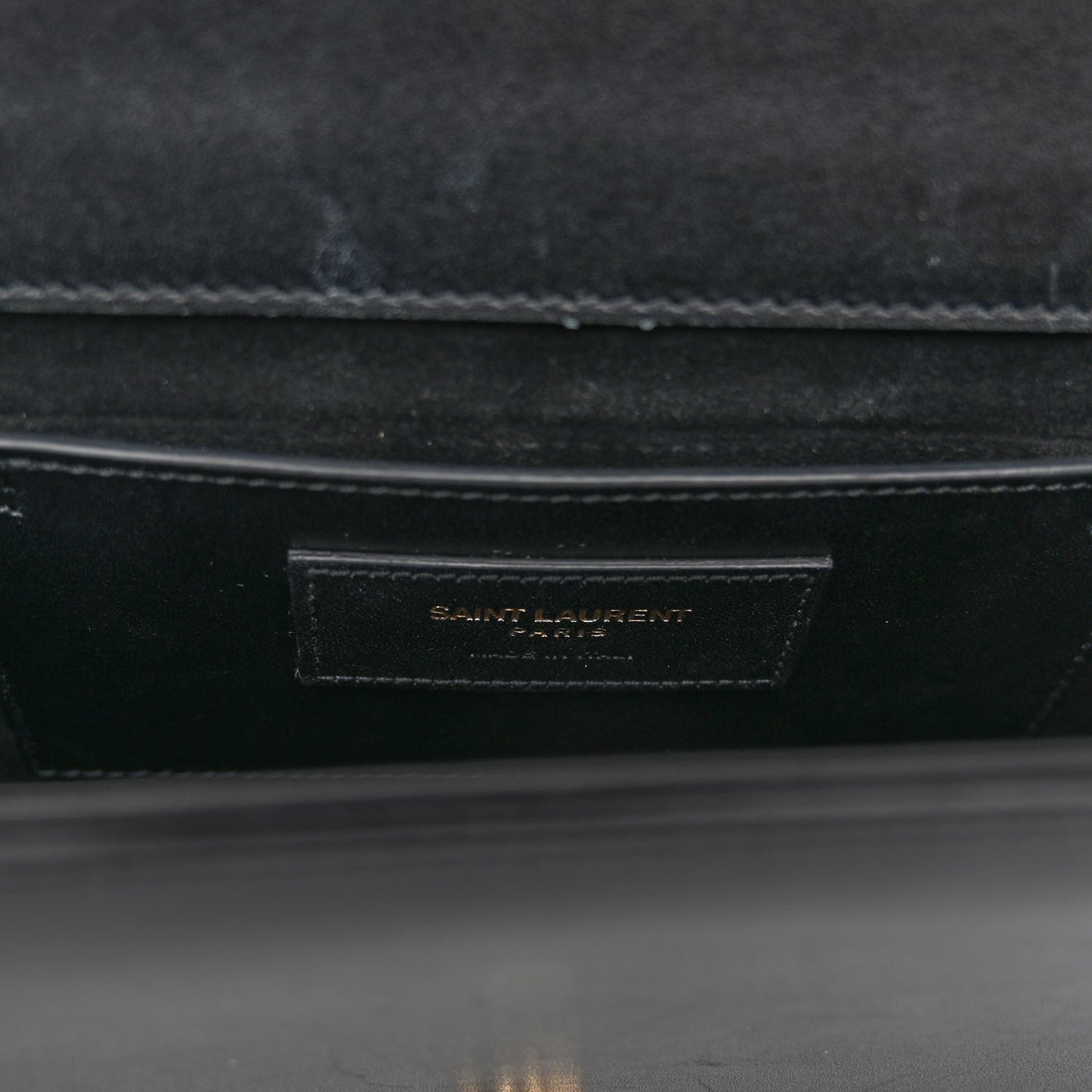 Smooth Calfskin Medium Classic Monogram Kate Tassel Satchel Black