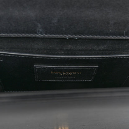 Saint Laurent Smooth Calfskin Medium Classic Monogram Kate Tassel Satchel Black 6 of 9